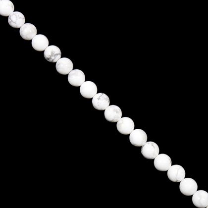 Howlite Crystal Beads - 8mm Round Bead