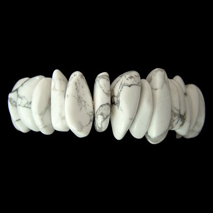 Natural Howlite Bracelet (Elasticated)