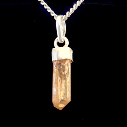 Imperial Topaz & Silver - Point Pendant  ~ 18mm