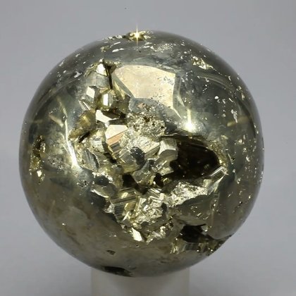 Iron Pyrite Crystal Sphere ~44mm