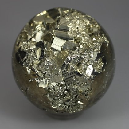 SPARKLING Iron Pyrite Crystal Sphere ~63mm