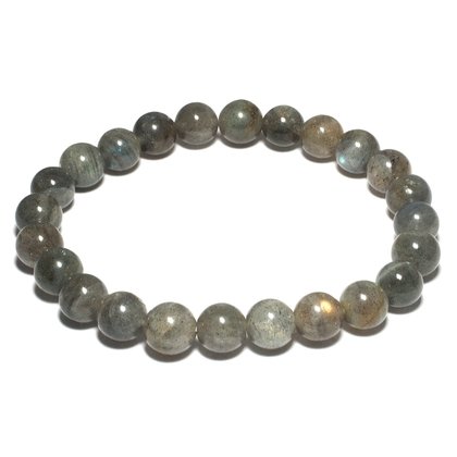 Labradorite 8mm Round Bead Bracelet