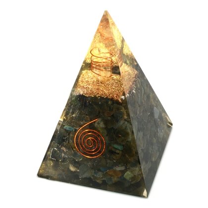 Labradorite & Copper Quartz Orgonite ~100mm