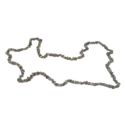 Labradorite Gemstone Chip Necklace ~ 35"