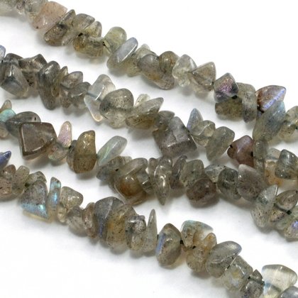 Labradorite Gemstone Chip Necklace ~ 35"