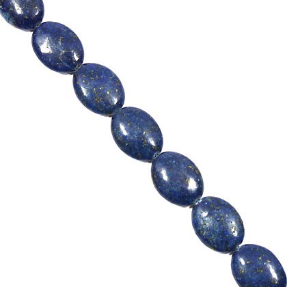 Lapis Lazuli Crystal Beads - 20mm Flat Oval