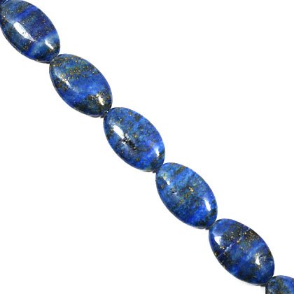 Lapis Lazuli Crystal Beads - 25mm Flat Oval