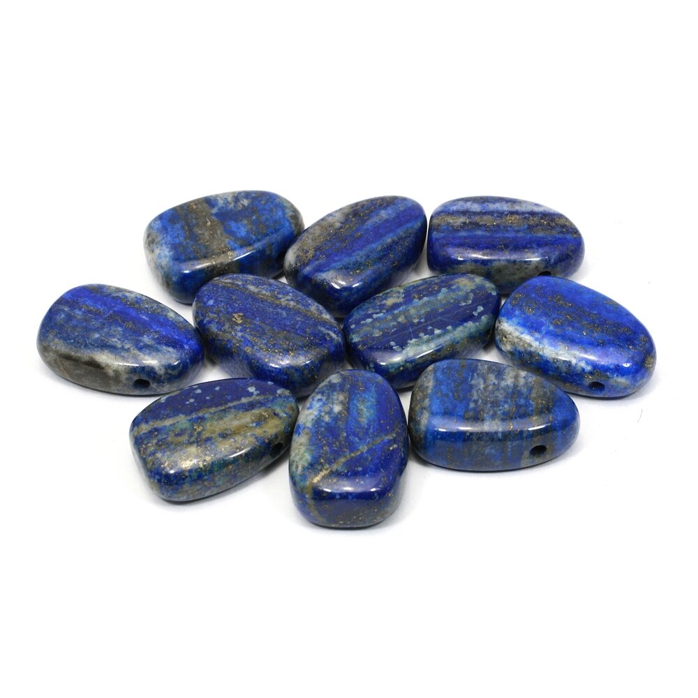 Lapis Lazuli Drilled Tumble Stone