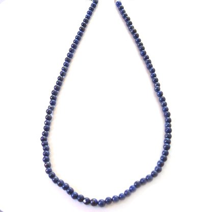 Lapis Lazuli Necklace - Polished Spheres with clasp 19 inches