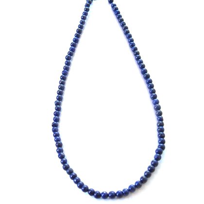 Lapis Lazuli Necklace - Polished Spheres with clasp - 19 inches