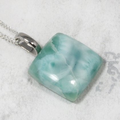 Larimar Gemstone Pendant ~18mm