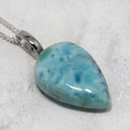 Larimar Gemstone Pendant ~24mm