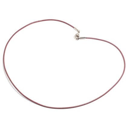 Leather Cord Necklace - 18inch (Dusky Pink)