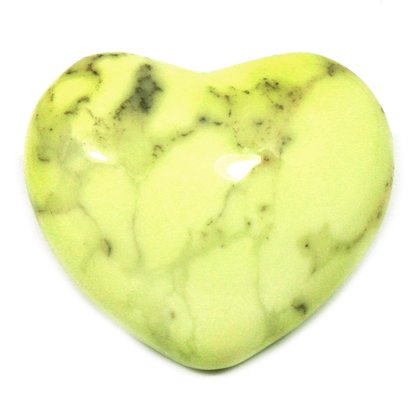 Lemon Chrysoprase Crystal Heart ~45mm