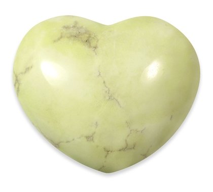 Lemon Chrysoprase Polished Heart  ~49mm