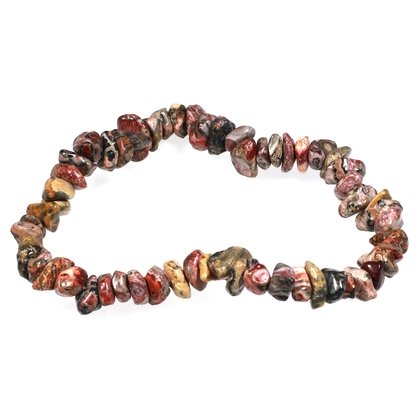 Leopard Skin Jasper Gemstone Chip Bracelet