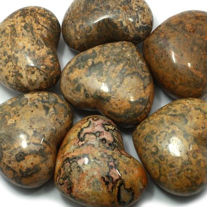 Leopard Skin Jasper Heart ~45mm