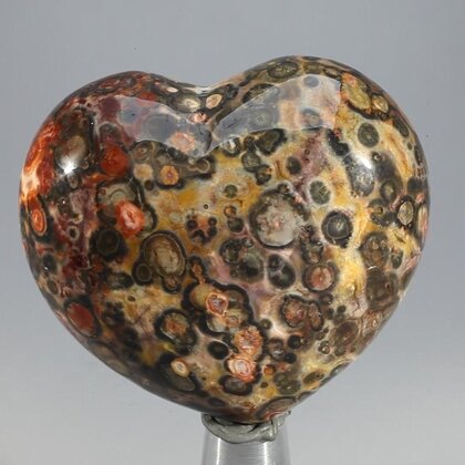 Leopard Skin Jasper Heart ~45mm