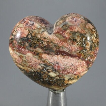 Leopard Skin Jasper Heart ~45mm