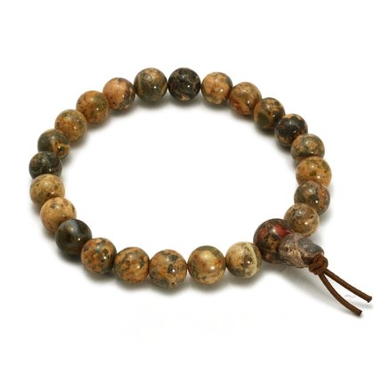 Leopardskin Jasper Power Bead Bracelet