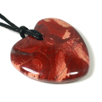 Libra Birthstone Necklace - Red Jasper Heart