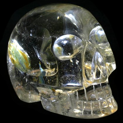Light Citrine Crystal Skull ~9x6cm