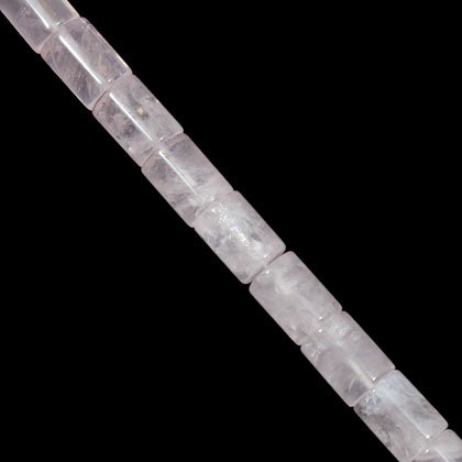 Madagascan Rose Quartz Crystal Beads - 12mm Cylinder