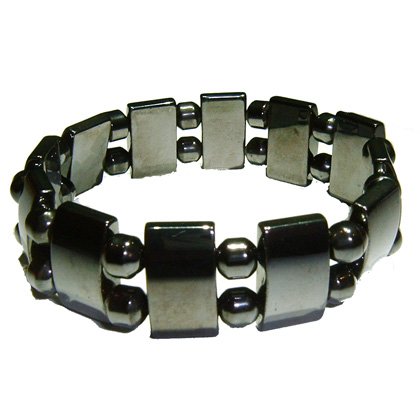 Magnetic Hematite Bracelet - Rectangles and Small Barrels