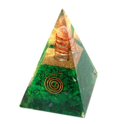 Malachite & Copper Quartz Orgonite ~100mm