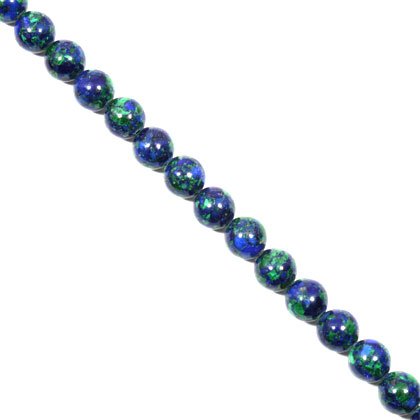 Malachite & Lapis Lazuli Crystal Beads - 8mm Round