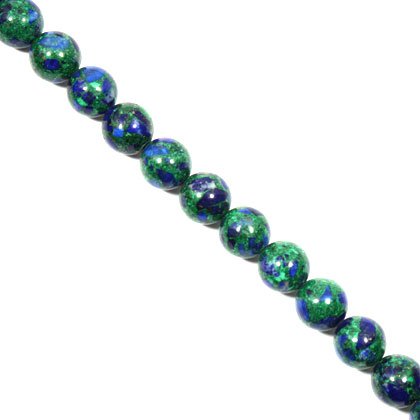 Malachite & Lapis Lazuli Crystal Beads - 12mm Round