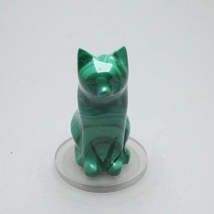Malachite Crystal Cat  ~45x21mm
