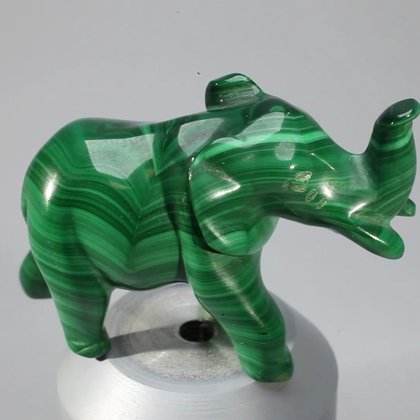 Malachite Crystal Elephant ~32X51mm