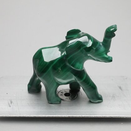 Malachite Crystal Elephant ~45x38mm