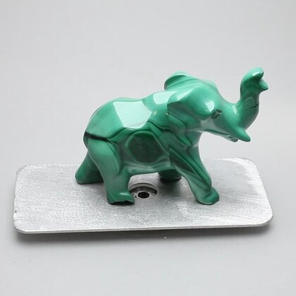 Malachite Crystal Elephant ~55x38mm