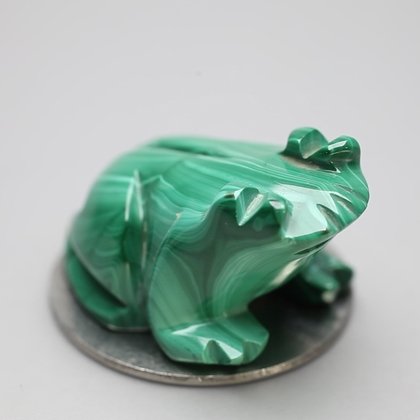 Malachite Crystal Frog ~25x43mm