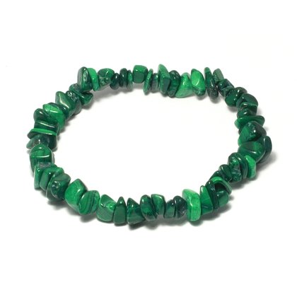 Malachite Gemstone Chip Bracelet