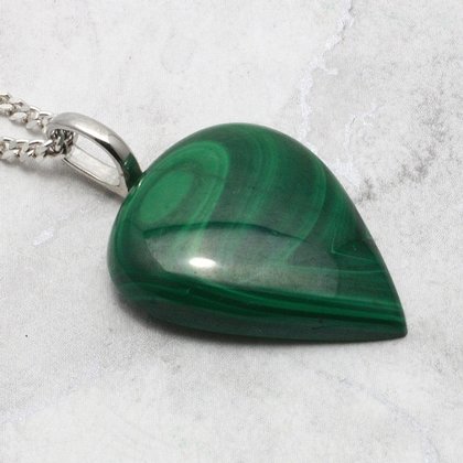 Malachite Gemstone Pendant ~28mm