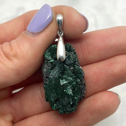 Malachite Healing Crystal Pendant ~32mm