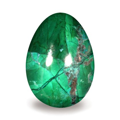 Malachite Howlite Crystal Egg ~48mm