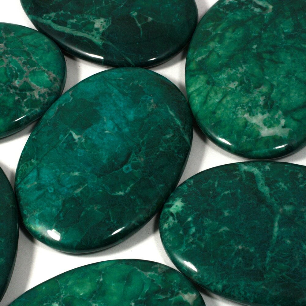 Malachite Howlite Palm Stone