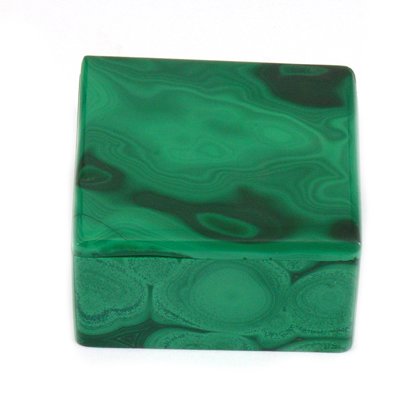 Malachite Square Gemstone Box ~42mm