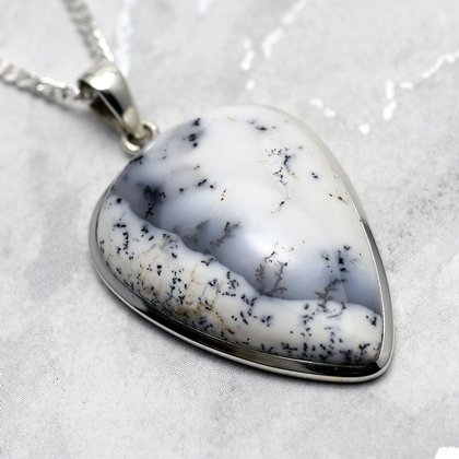 Merlinite & Silver Pendant - Drop 37mm