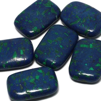 Mini Malachite & Lapis Comfort Stone ~32mm