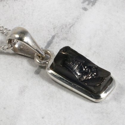 Mini Shungite & Silver Pendant ~14mm