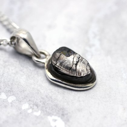 Mini Shungite & Silver Pendant ~15mm