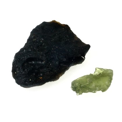 Moldavite & Indochinite Healing Crystal Pair
