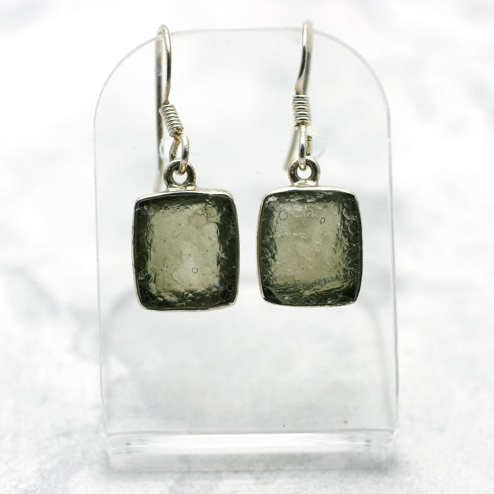Moldavite discount crystal earrings