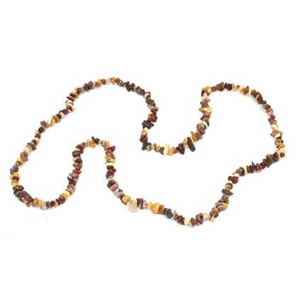 Mookaite Gemstone Chip Necklace ~ 35"