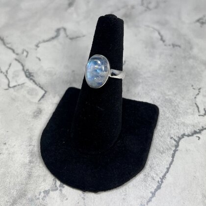 Moonstone Oval 925 Sterling Silver Ring~7 US / O UK